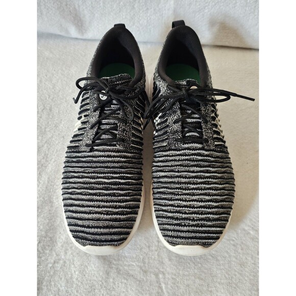 Nike Roshe Two Flyknit Black White Men's Size 11.5 Lightweight Running Shoes - Picture 5 of 8